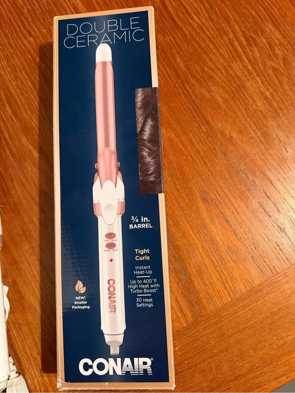 Hair Curling Iron Conair Dbl Ceramic 3/4” Instant Heat-up Auto Off Dual Voltage